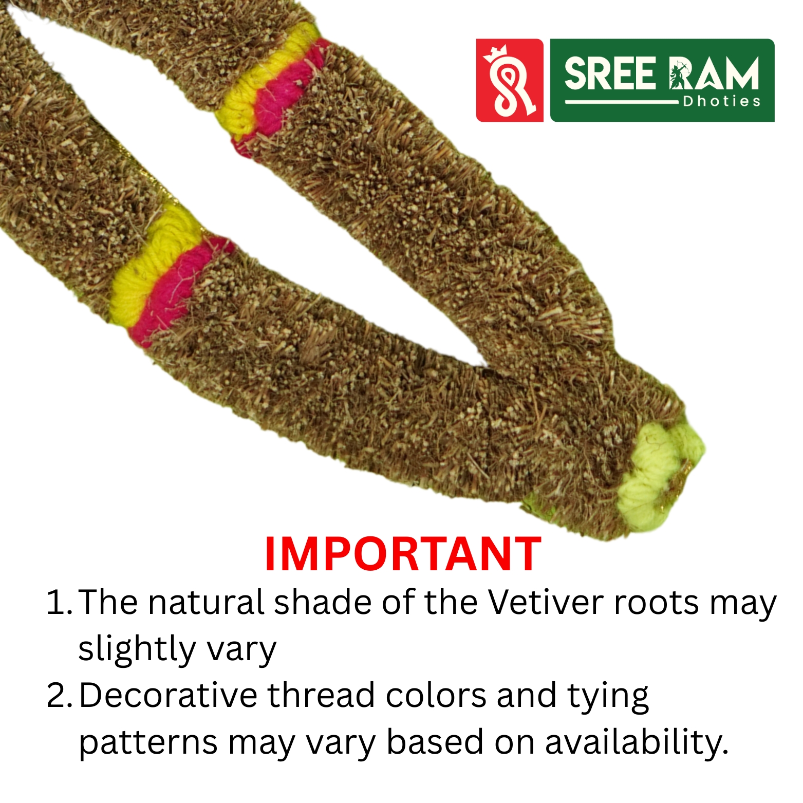Vetiver Malai (Vetiver Root Garland) - 1 FEET - Image 3